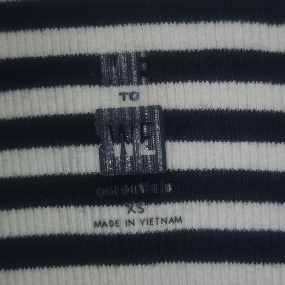 Pacsun Black and White Striped Collared Shirt - Picture 2 of 2